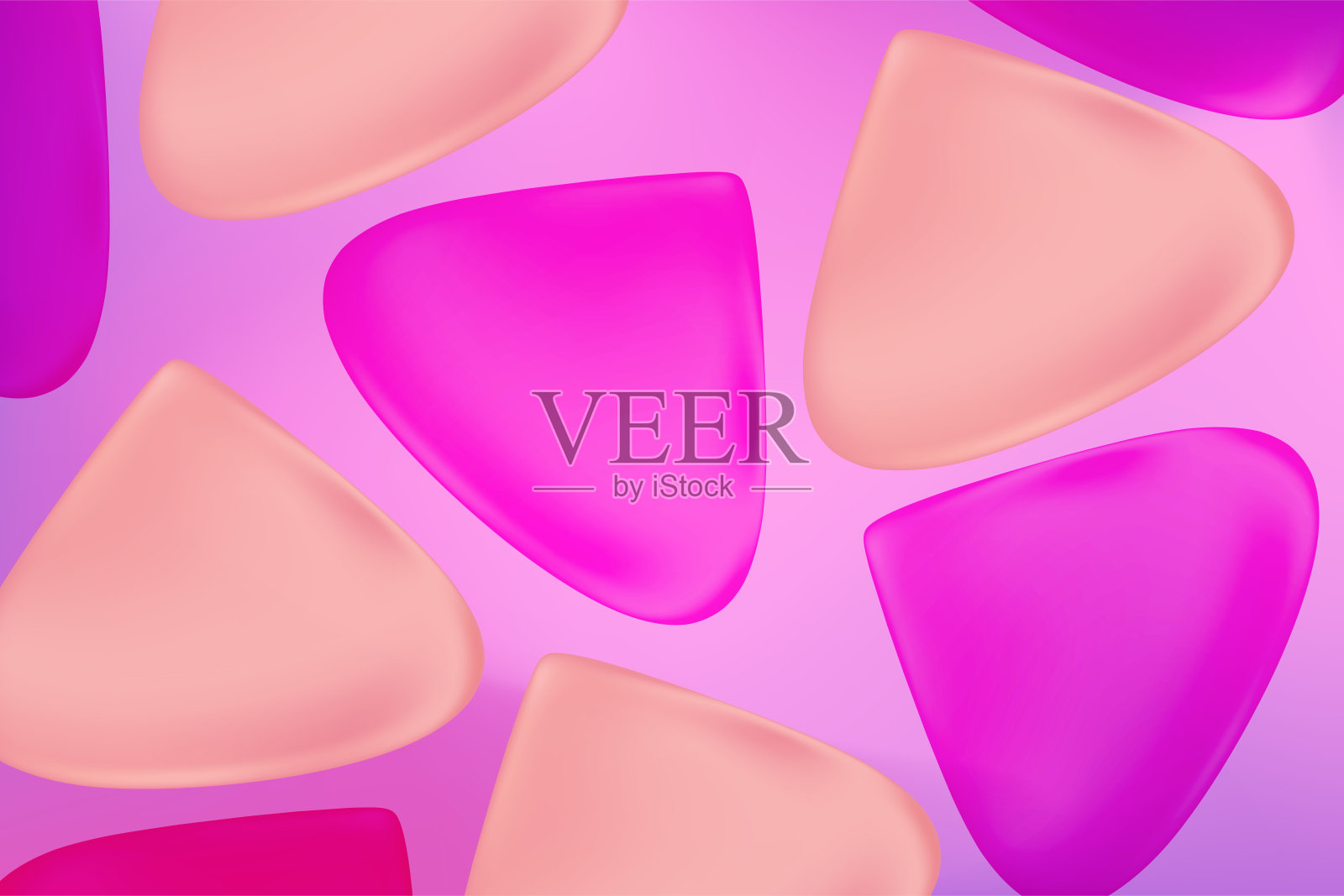 紫罗兰抽象的背景与光滑的形状，紫色的辉光梯度壁纸。美学色彩背景的美容产品展示或演示，网站，菜单，卡片设计，传单，海报。插画图片素材