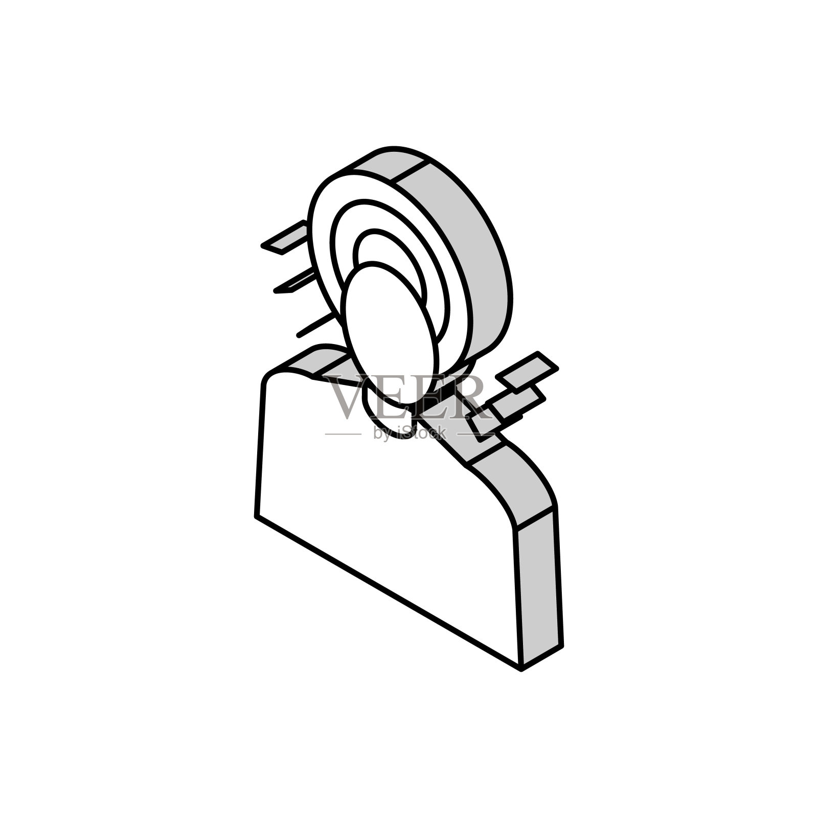 头痛，头痛的等距图标矢量插图插画图片素材