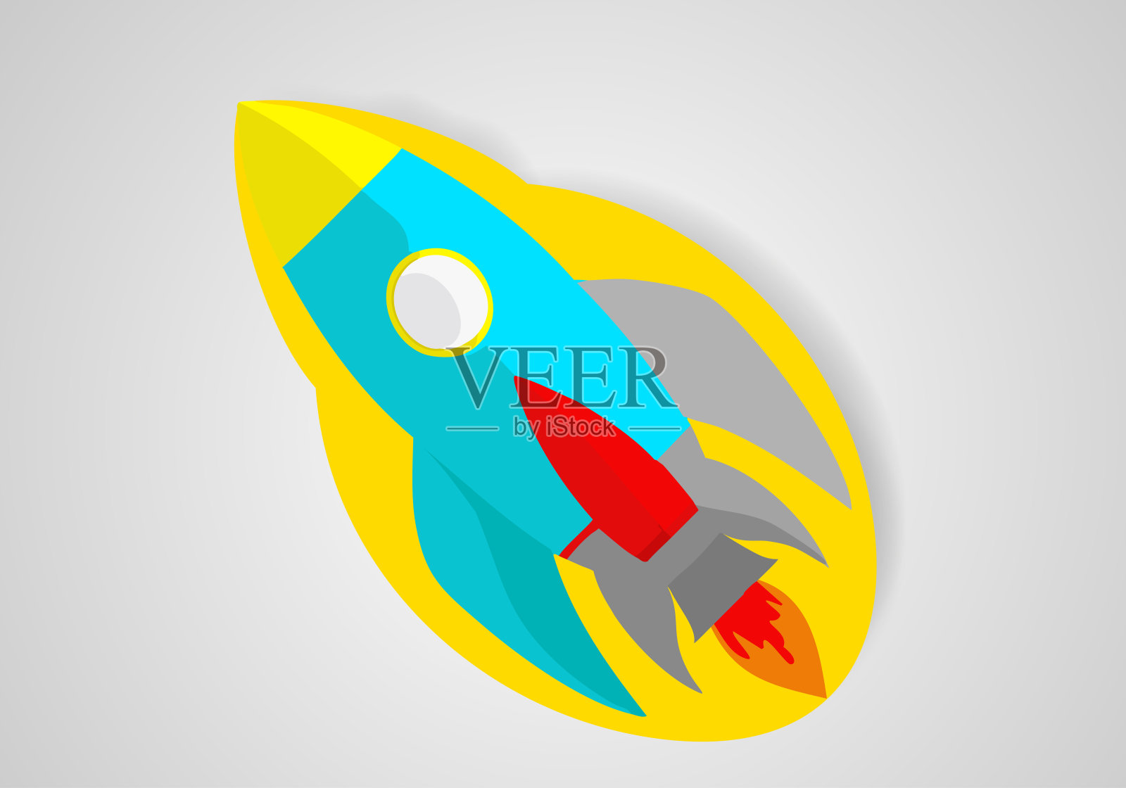 火箭网络图标，贴纸，设计元素。矢量插图。插画图片素材