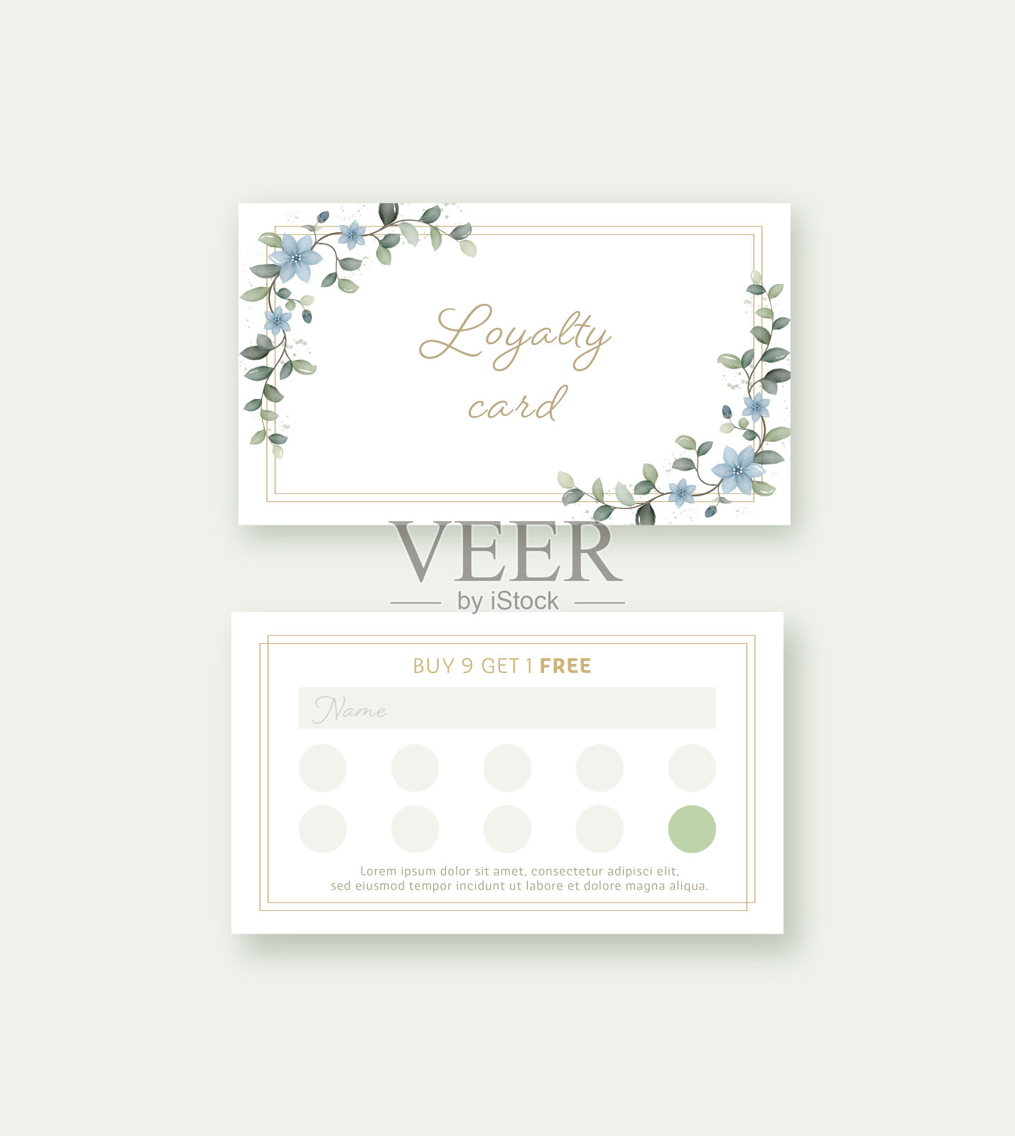 矢量奖金卡，忠诚卡模板插画图片素材