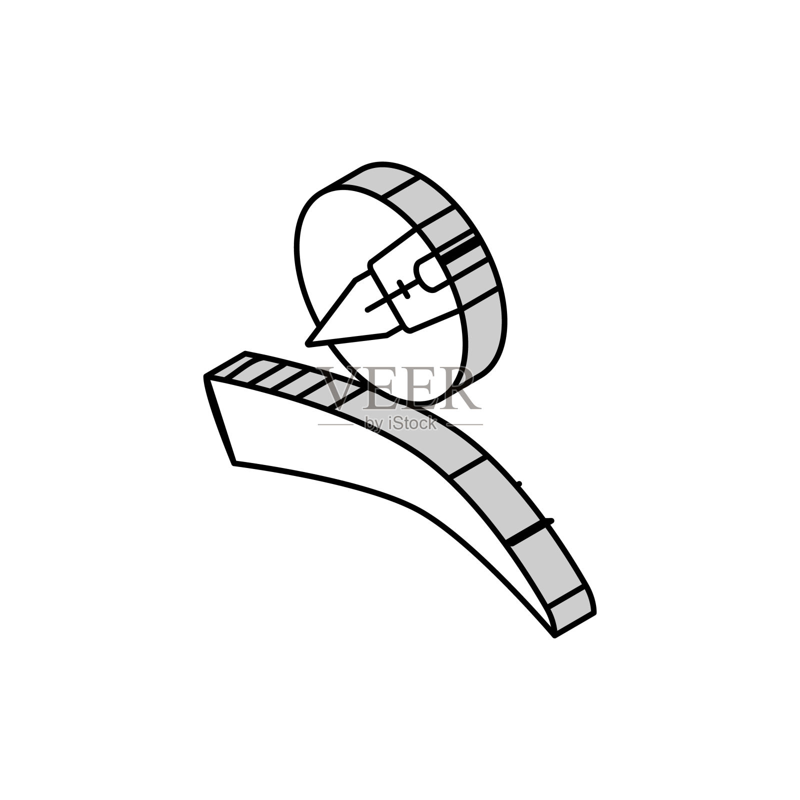 纳米眉毛等距图标矢量插图插画图片素材