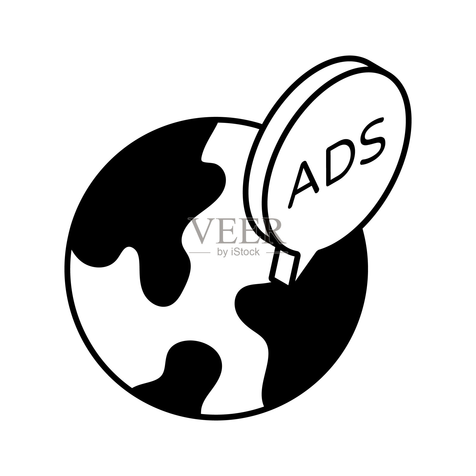 抓住这个设计精美的全球营销等距矢量。插画图片素材