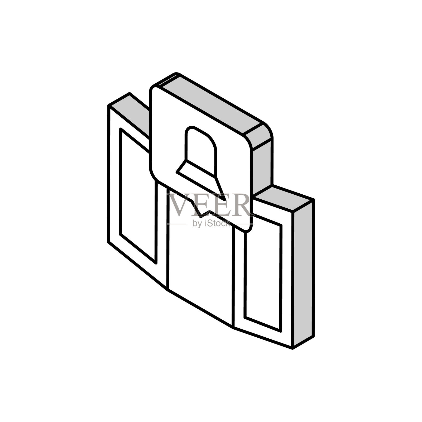 宣传册与重要信息等距图标矢量插图插画图片素材