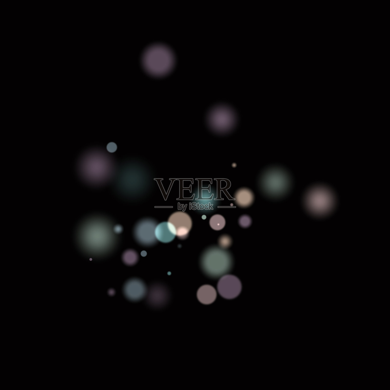 背景模糊和清晰的彩色透明圆圈。散景效果。插画图片素材