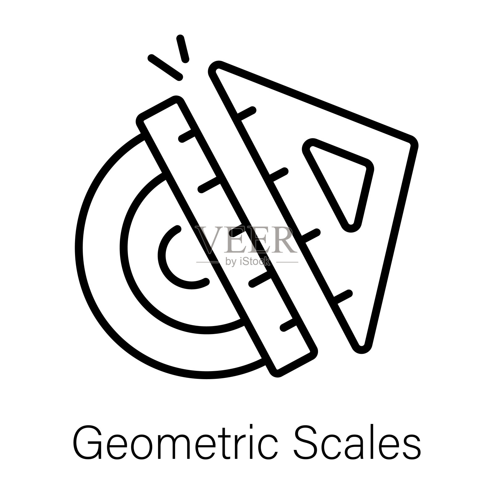 几何尺度插画图片素材