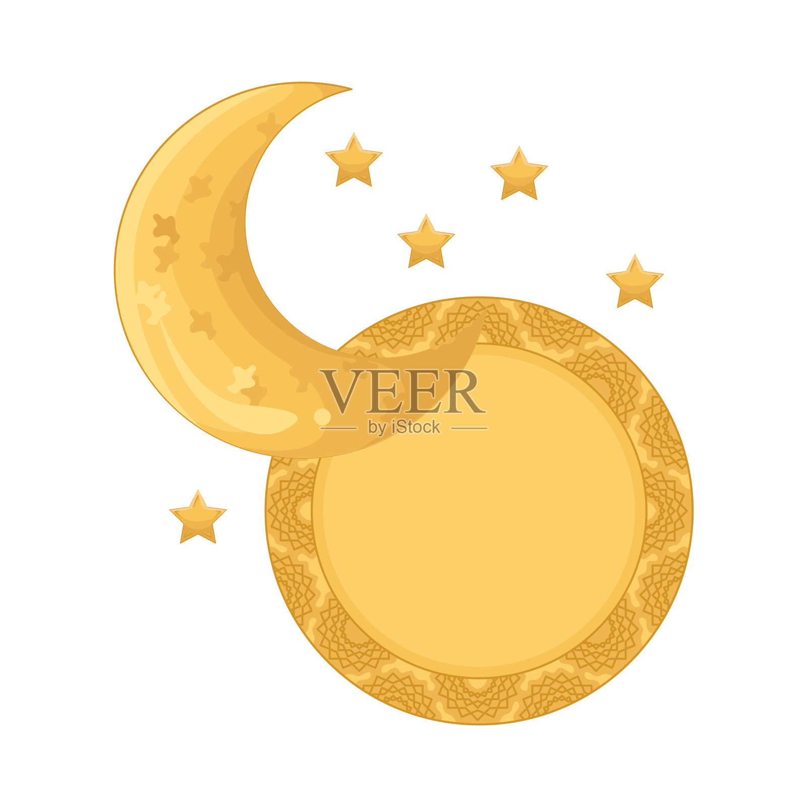 斋月框架插画图片素材