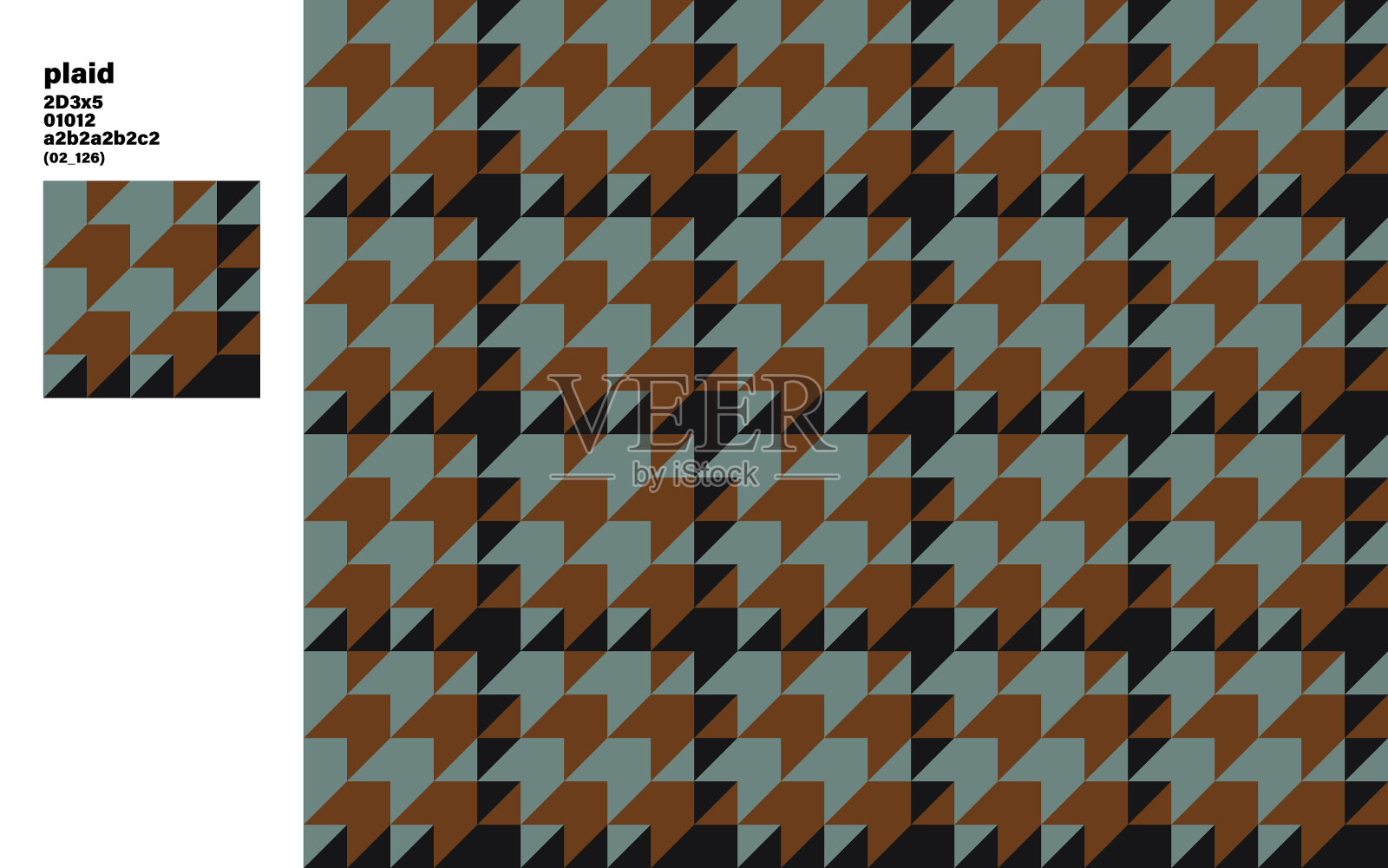 秋日格子花纹无缝衔接插画图片素材