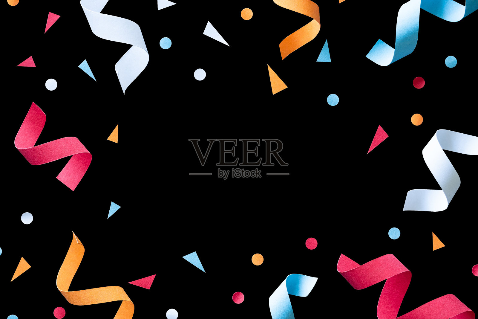 抽象的彩色纸屑复制空间照片摄影图片