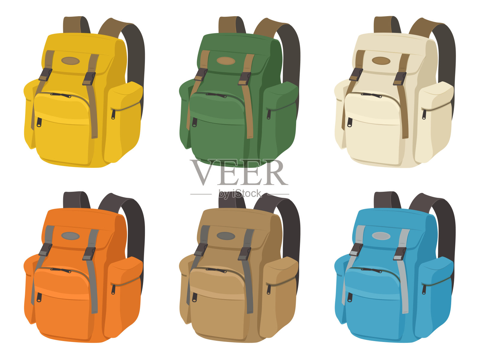 背包插图集插画图片素材
