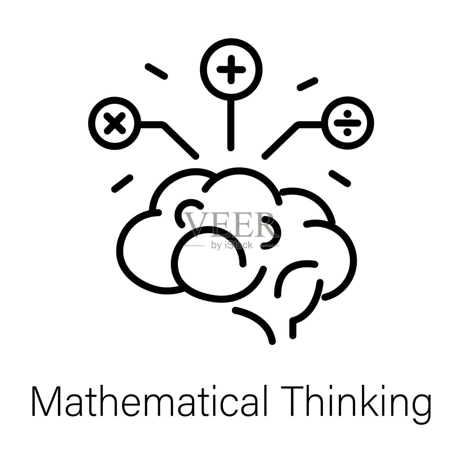 数学思维插画图片素材