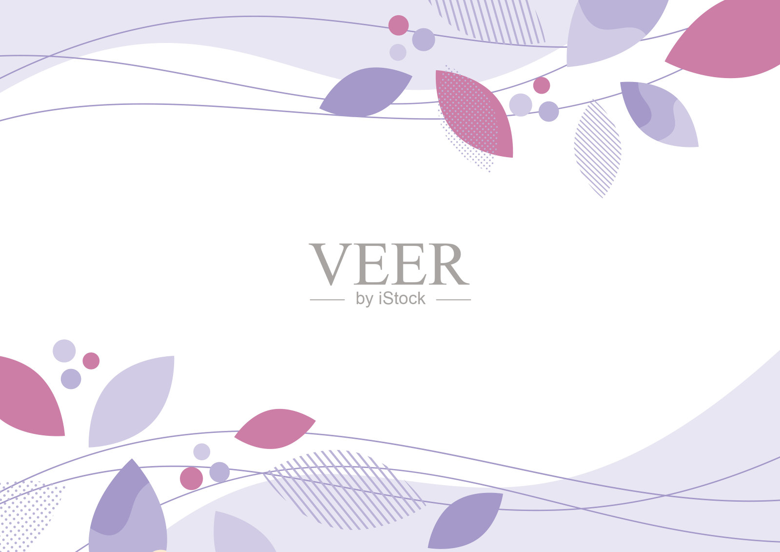 抽象植物图案框架插图插画图片素材