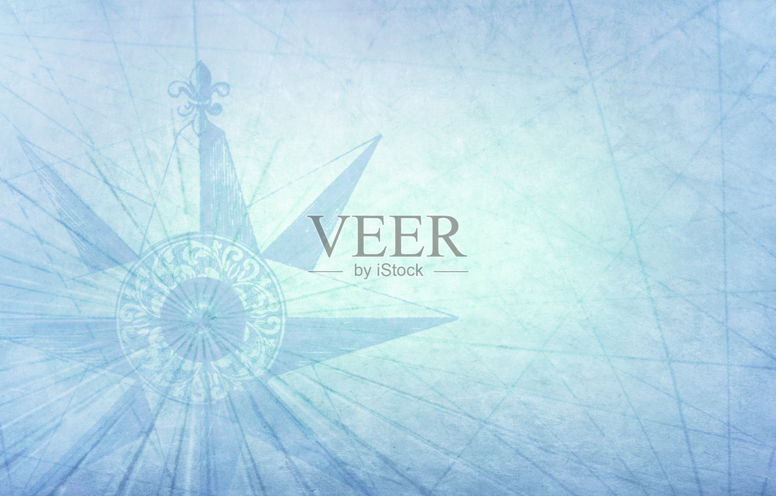 旧地图上的指南针和相交导航线照片摄影图片