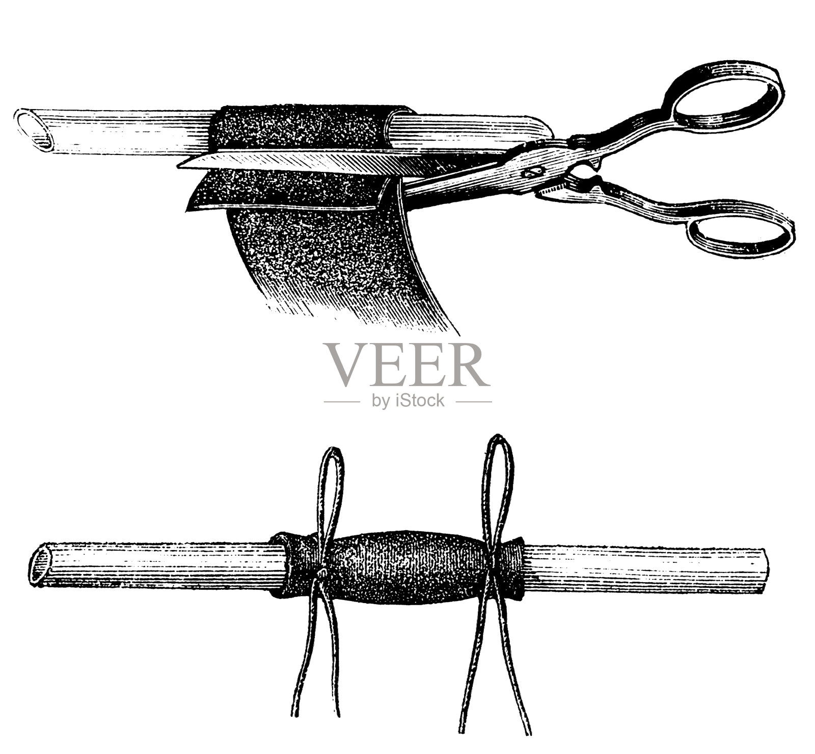 老式化学，实验室工具插画图片素材
