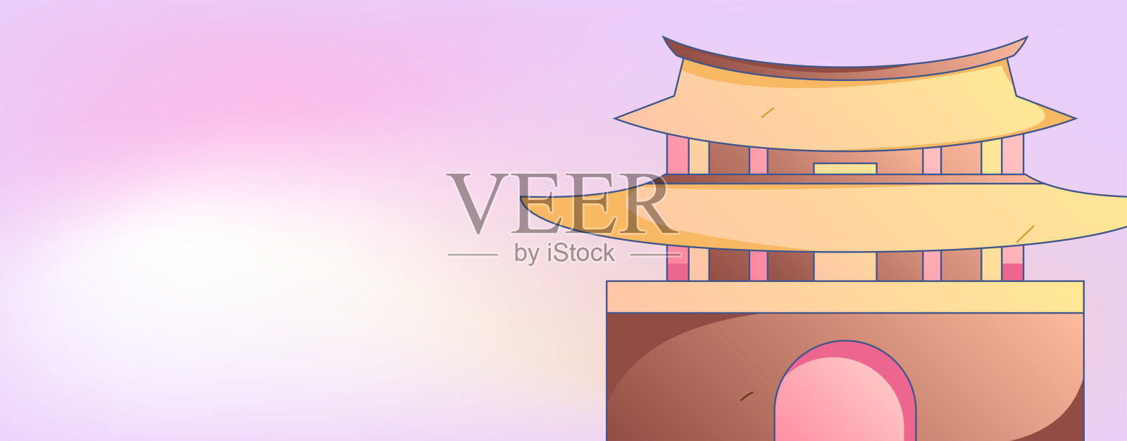 房屋建筑矢量概念操作手绘插图插画图片素材