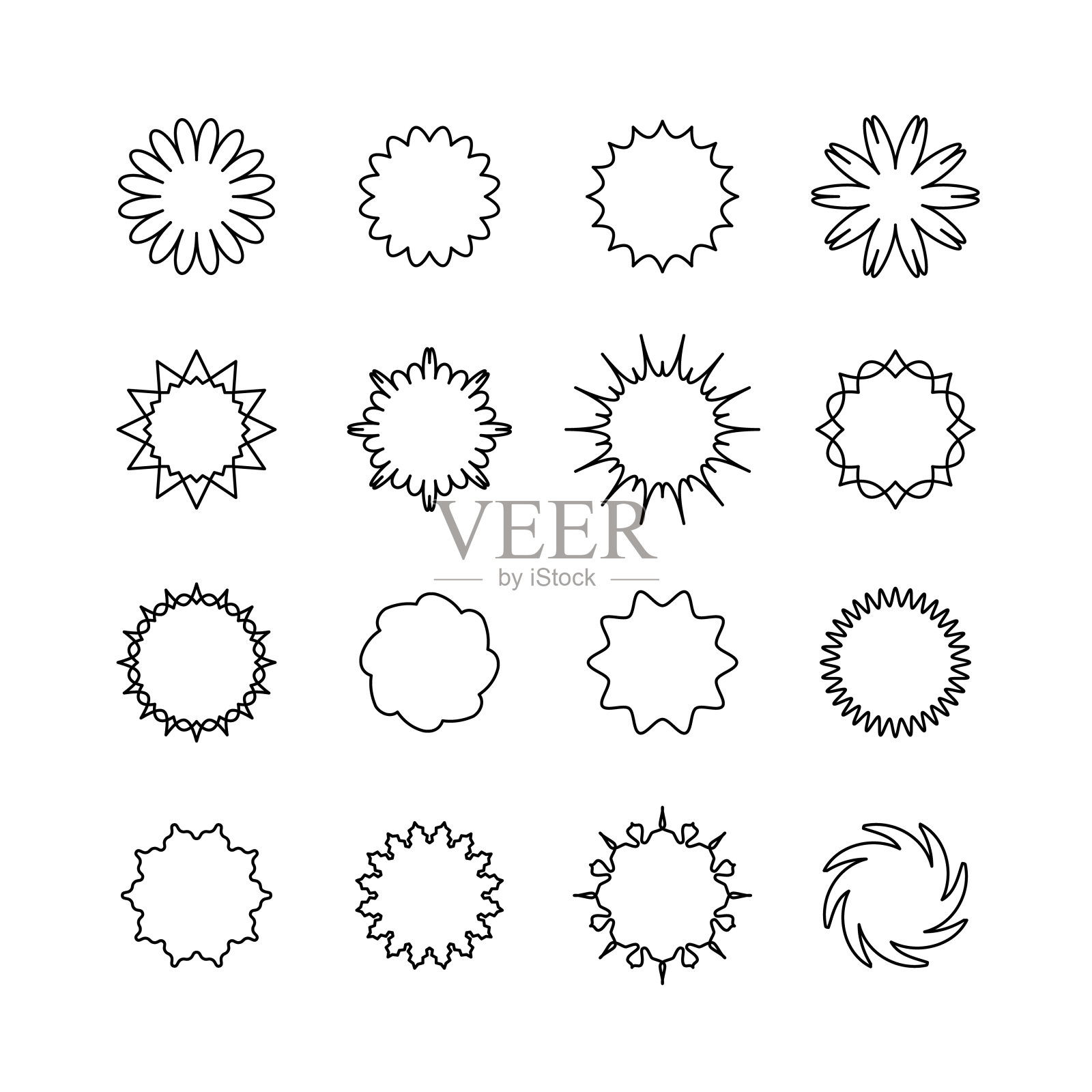 几何圆形集合插画图片素材