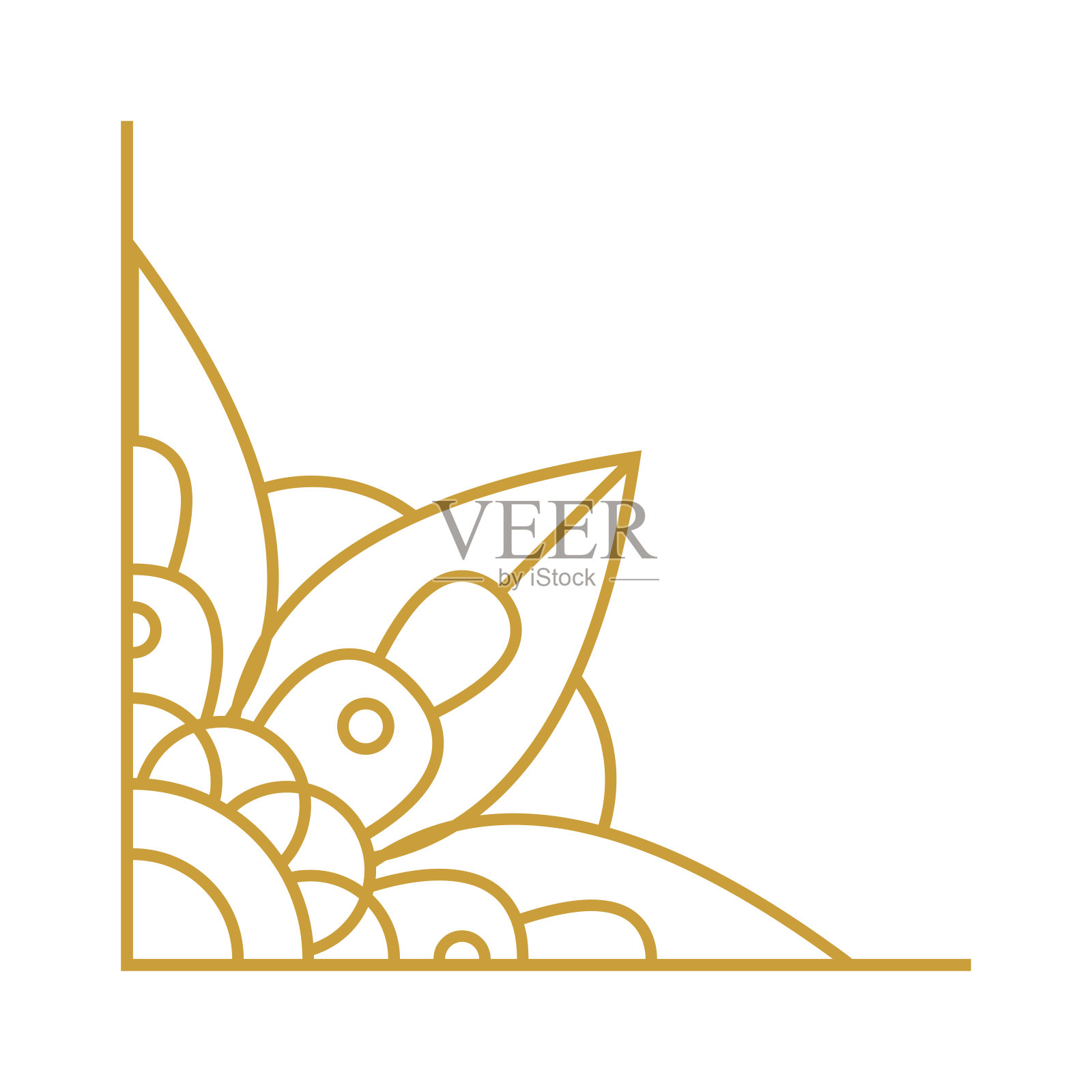 曼陀罗婚礼装饰黄金矢量设计插画图片素材