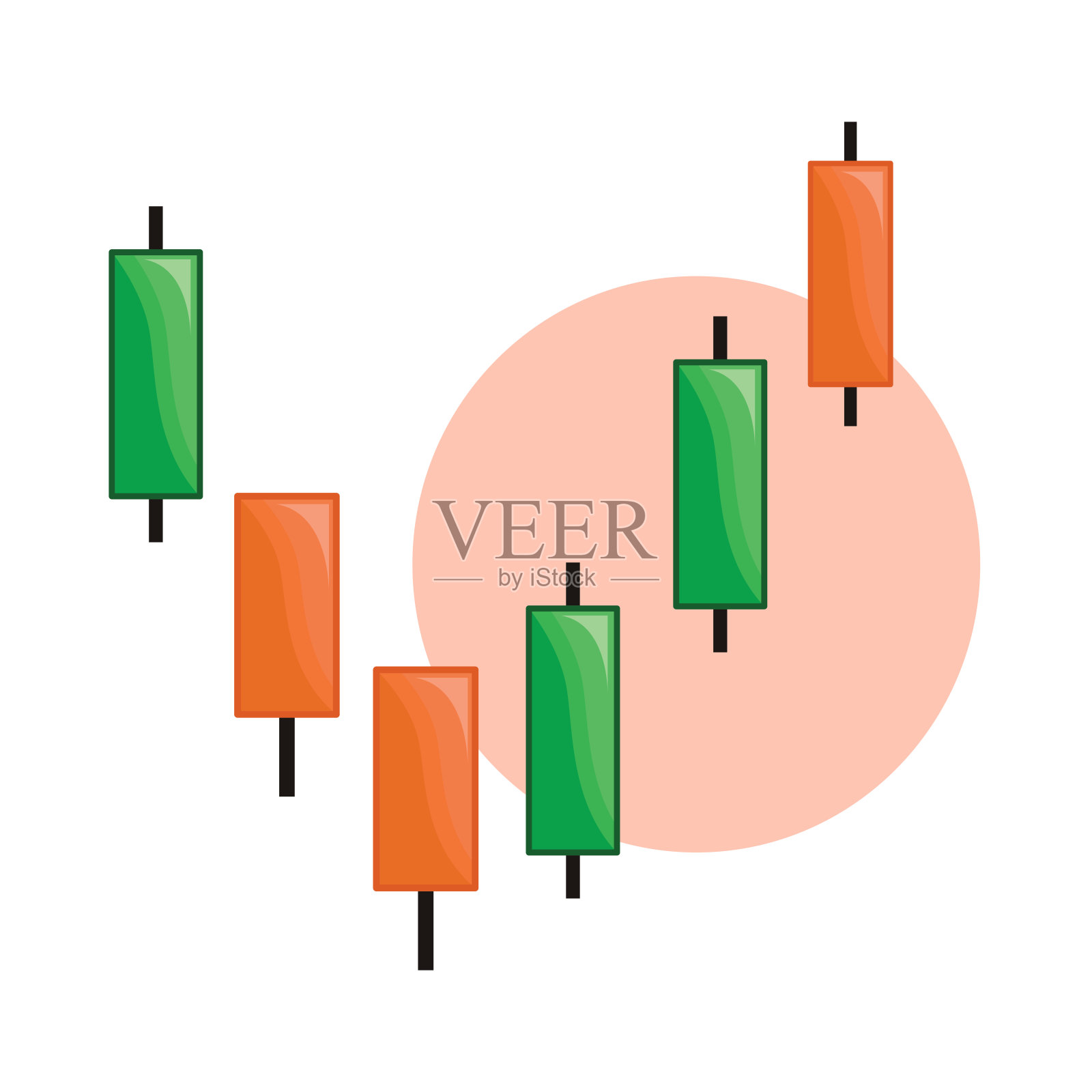 烛台图表插画图片素材