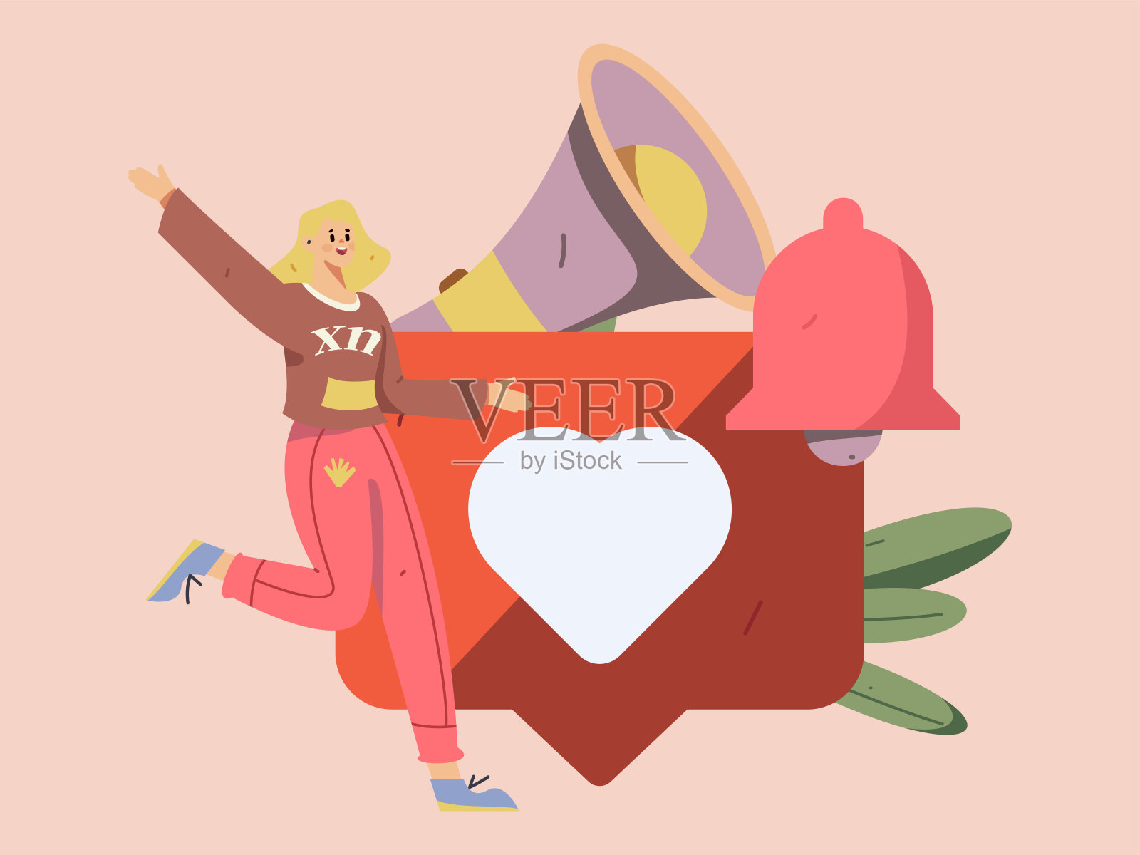 通知公告矢量创意平面手绘插图插画图片素材