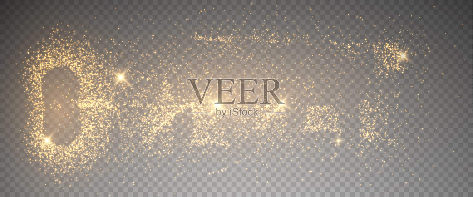 圣诞发光散景五彩纸屑光和闪闪发光的纹理覆盖为您的设计。节日闪闪发光的金粉。假日粉末粉尘卡片，邀请，横幅，广告。插画图片素材