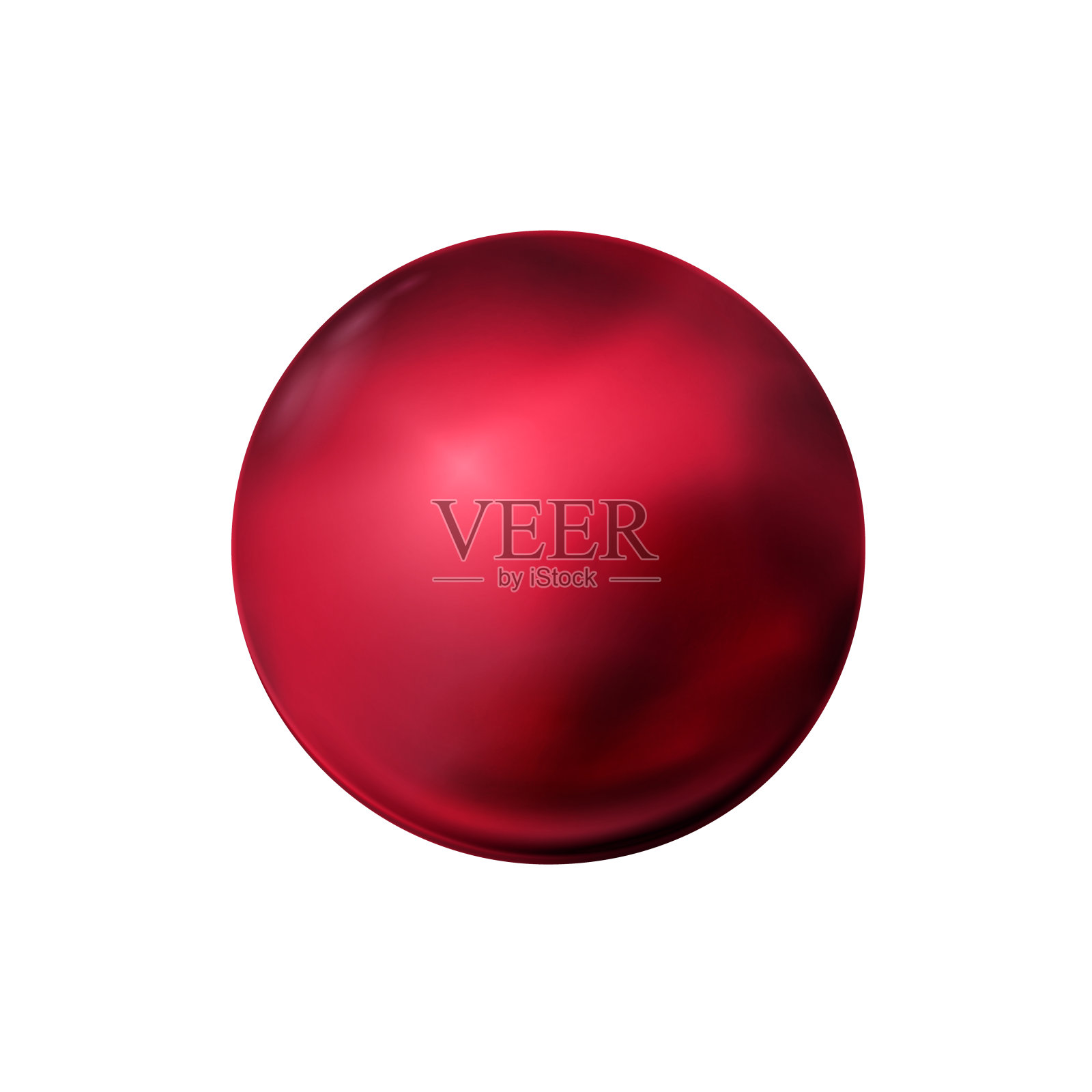 红色的球，抛光的球。洋红色万岁。模拟干净的圆现实对象，玻璃球图标。几何设计造型简洁，圆润圆润。孤立的插图插画图片素材
