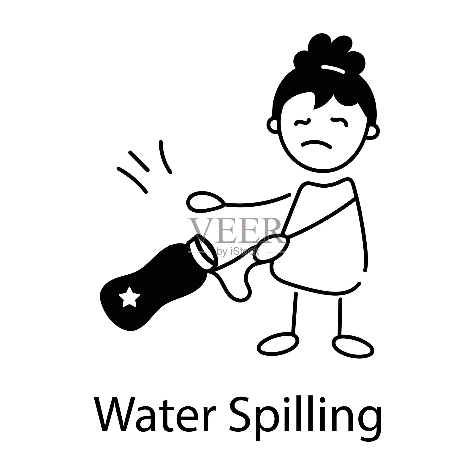 水溢出插画图片素材