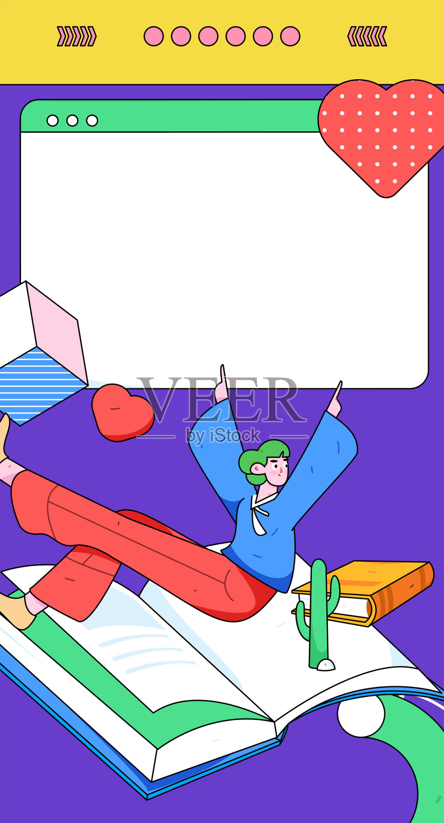 教育和学习的人平面矢量概念手绘插图插画图片素材