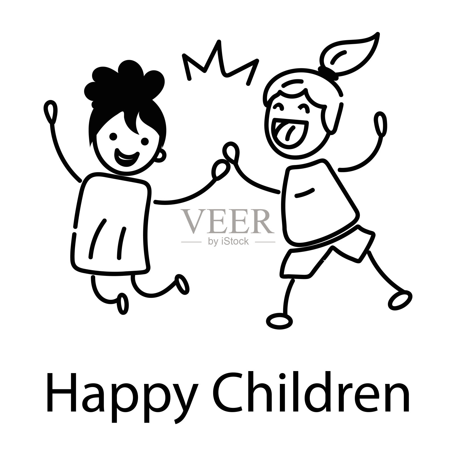 快乐的孩子插画图片素材