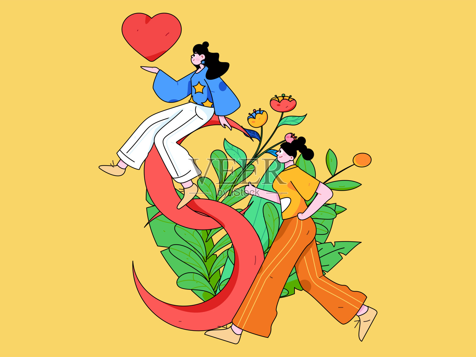 3.12国际妇女节职业女性平面人物矢量概念操作手绘插画插画图片素材