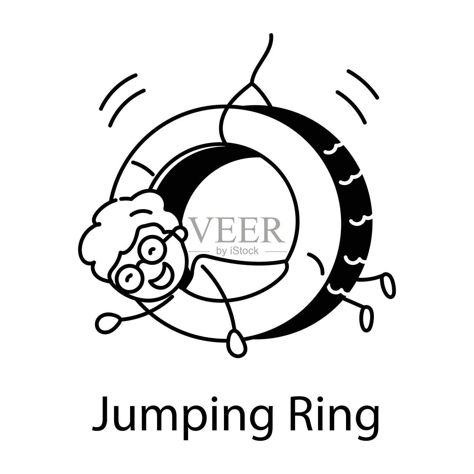 跳环插画图片素材