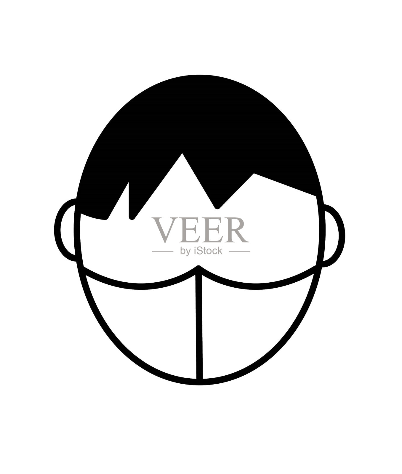 蒙版图标，矢量最好的平面图标。插画图片素材