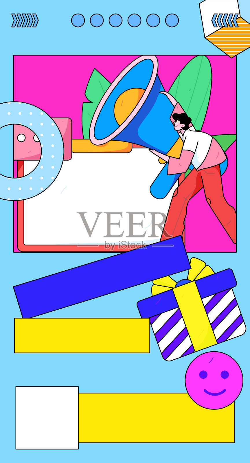 通知公告矢量创意平面手绘插图插画图片素材