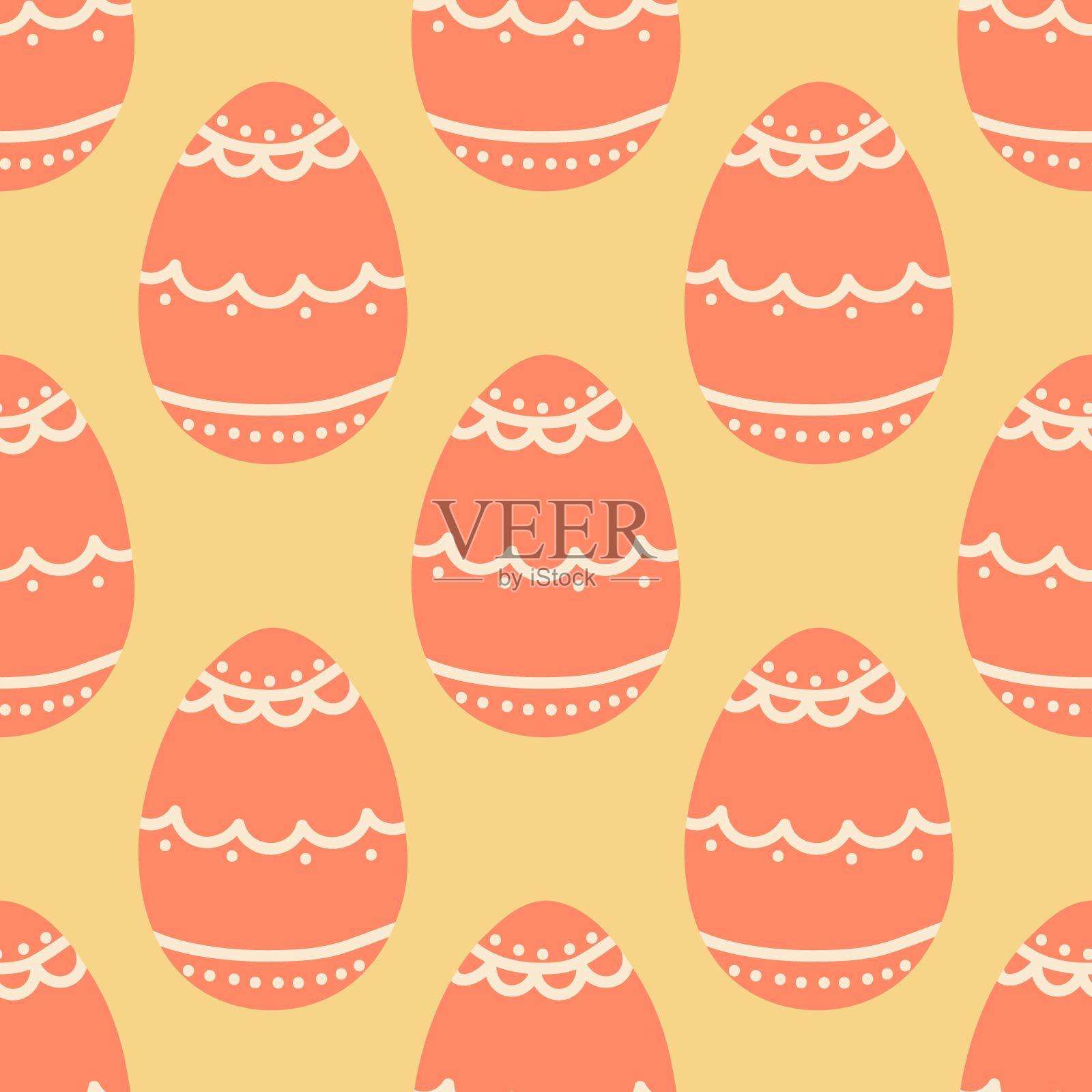 无缝图案与复活节彩蛋。传统的宗教复活节符号。模板织物，墙纸，包装纸插画图片素材
