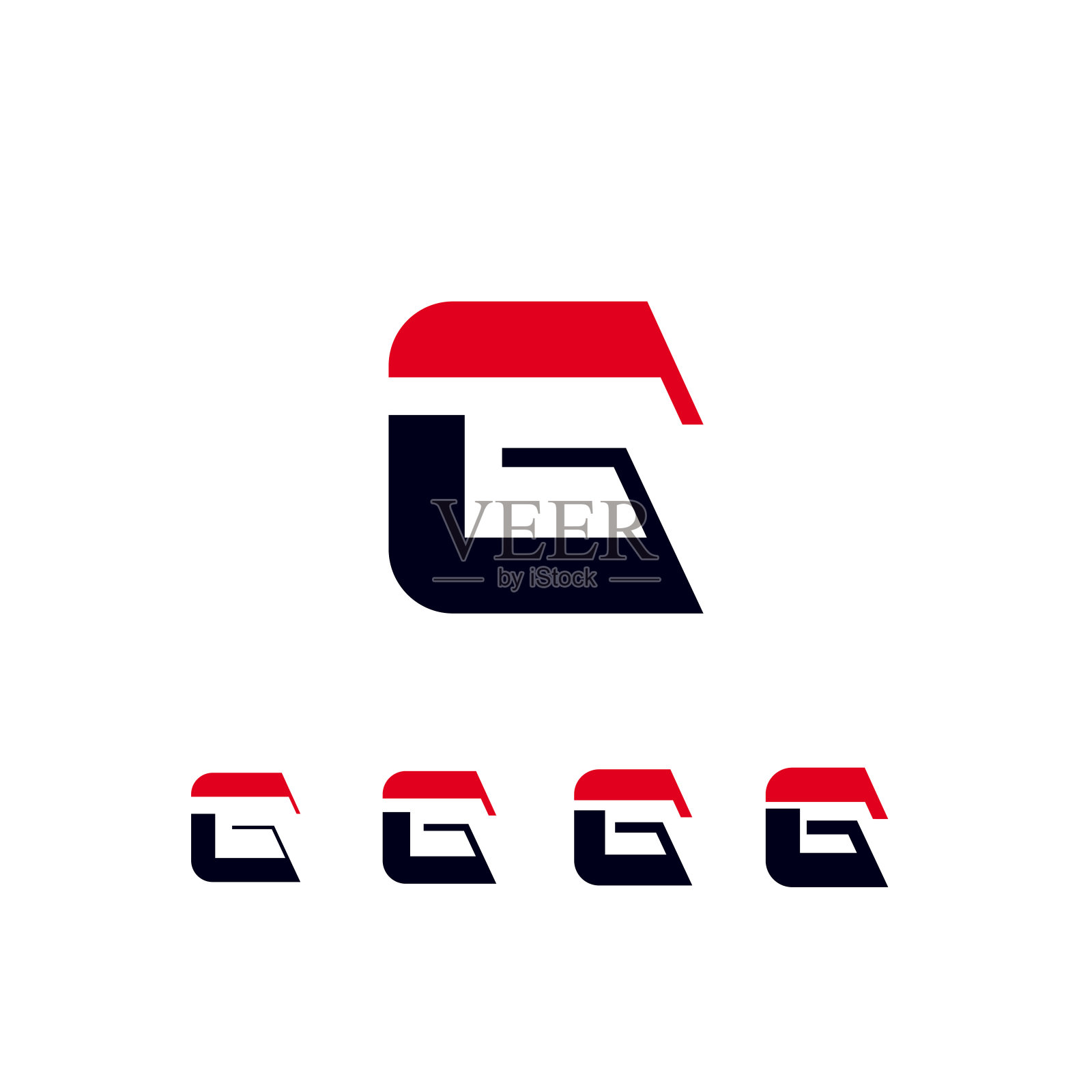 技术未来字体，数字网络字母，集四种不同厚度的新潮现代字母插画图片素材