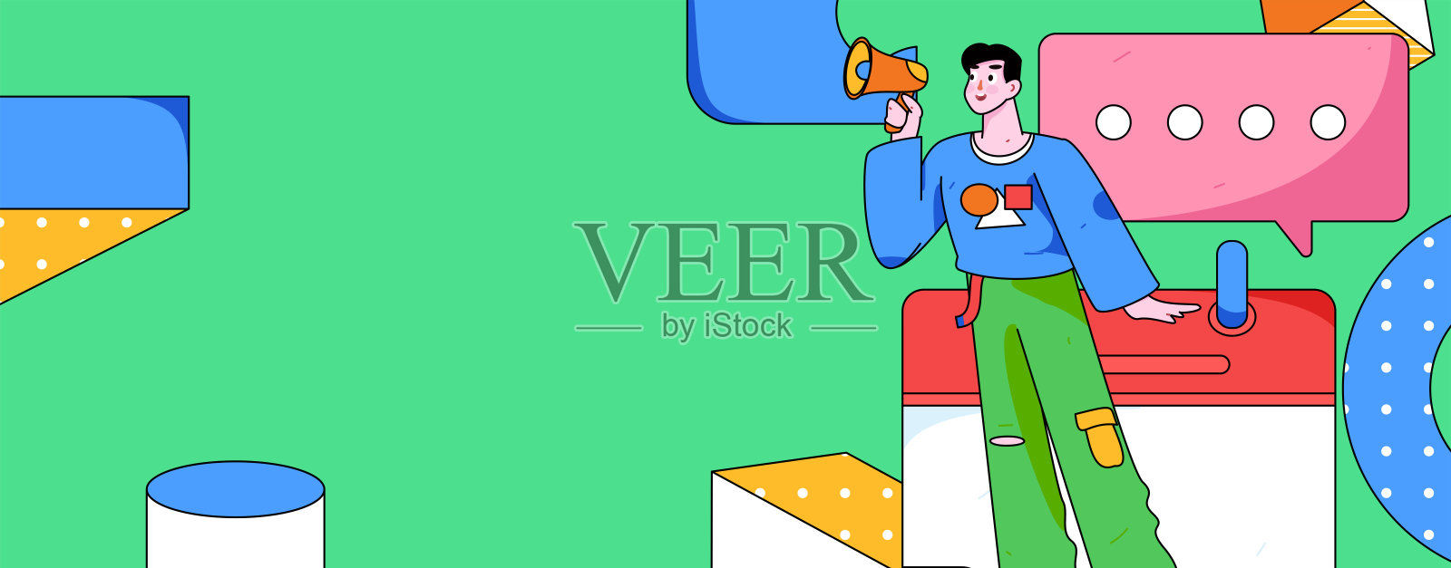 通知公告矢量创意平面手绘插图插画图片素材