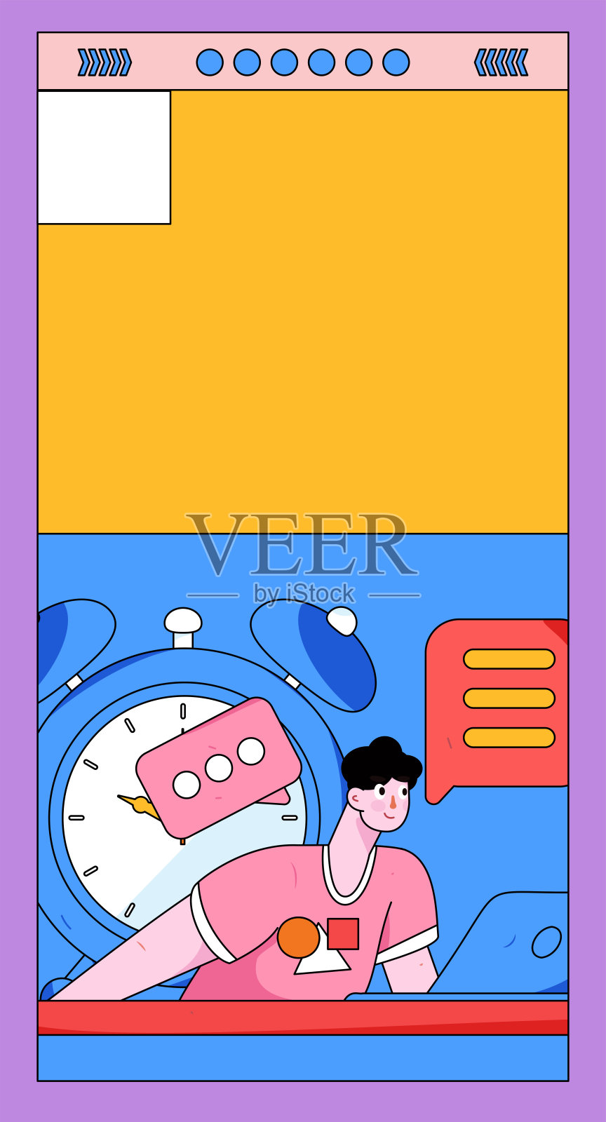 与顾问沟通平面矢量字符概念操作手绘插画插画图片素材