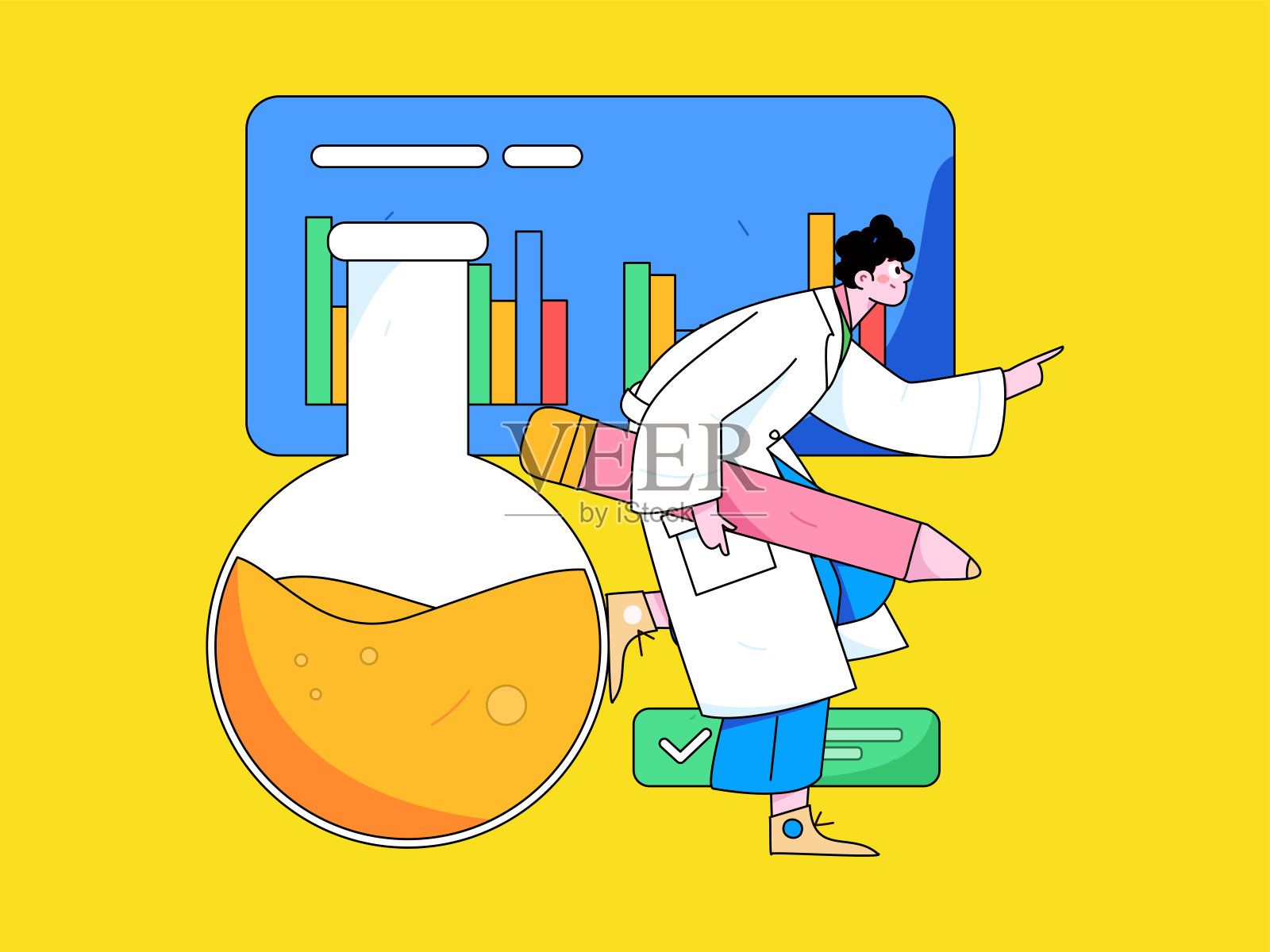 医学人物抗击疫情的平面矢量概念操作手绘插图插画图片素材