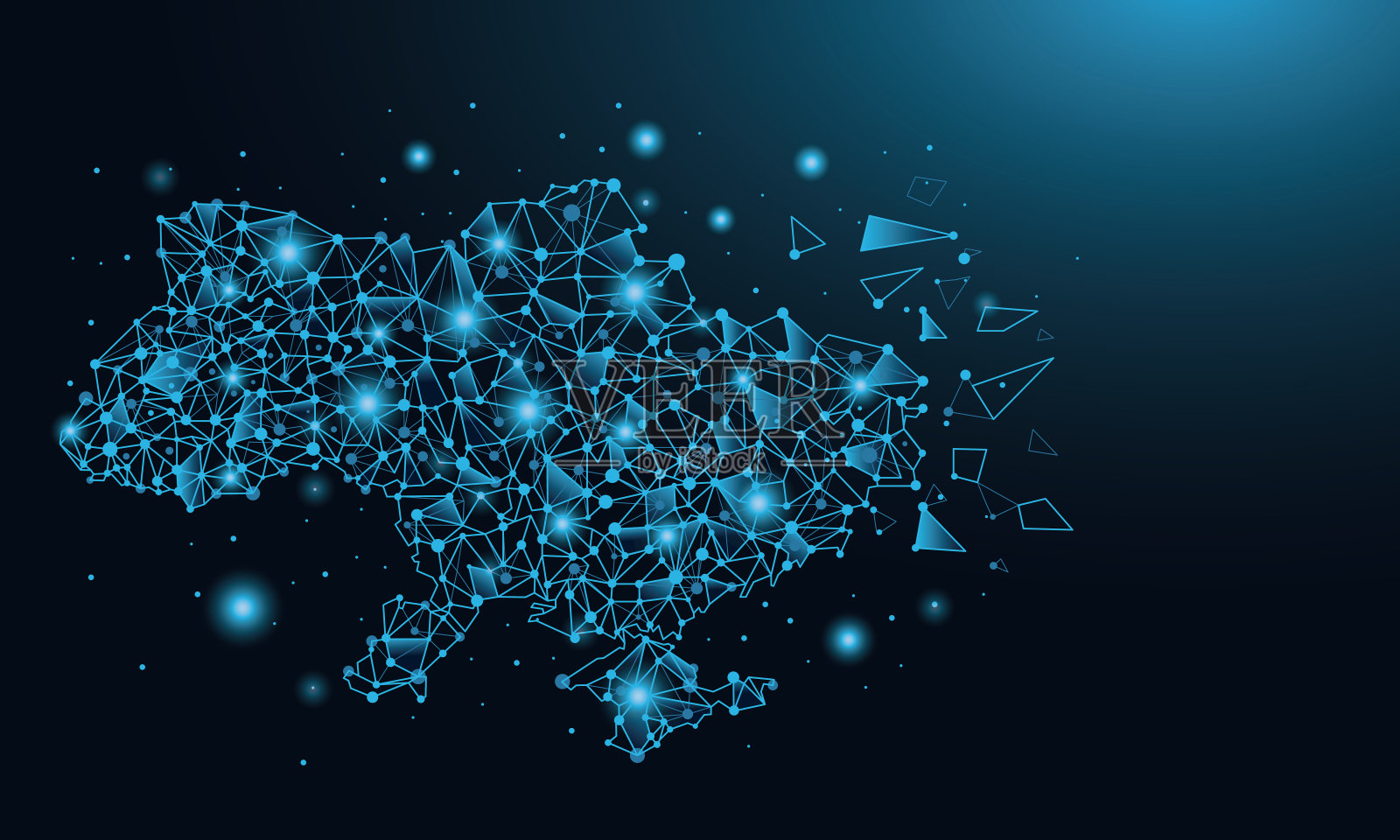 向量多边形地图的乌克兰插画图片素材