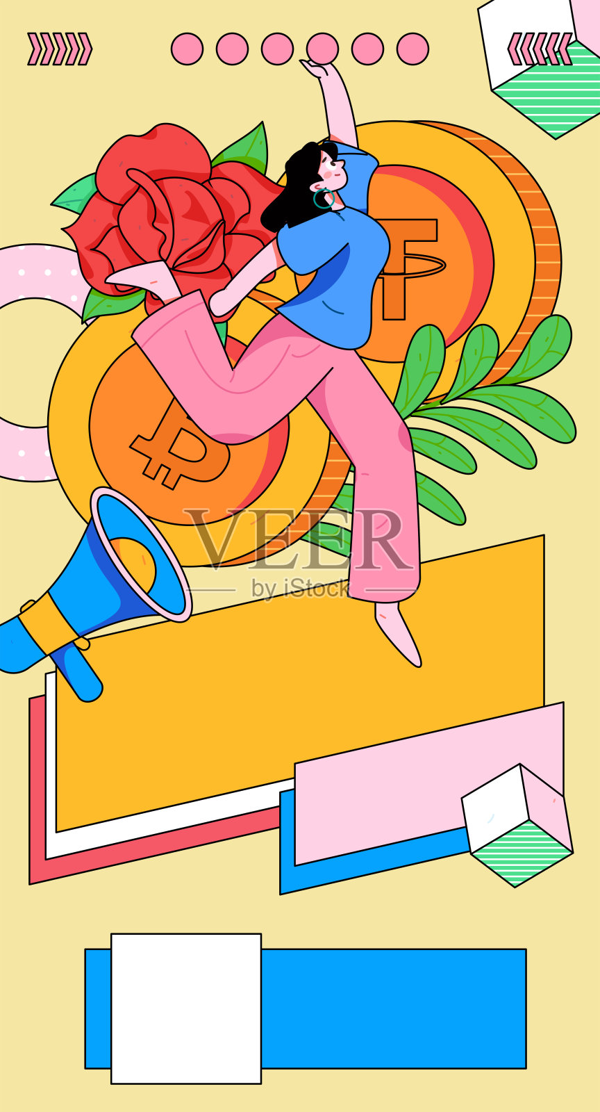 邀请朋友帮助获得红包的好处矢量平面字符插图插画图片素材