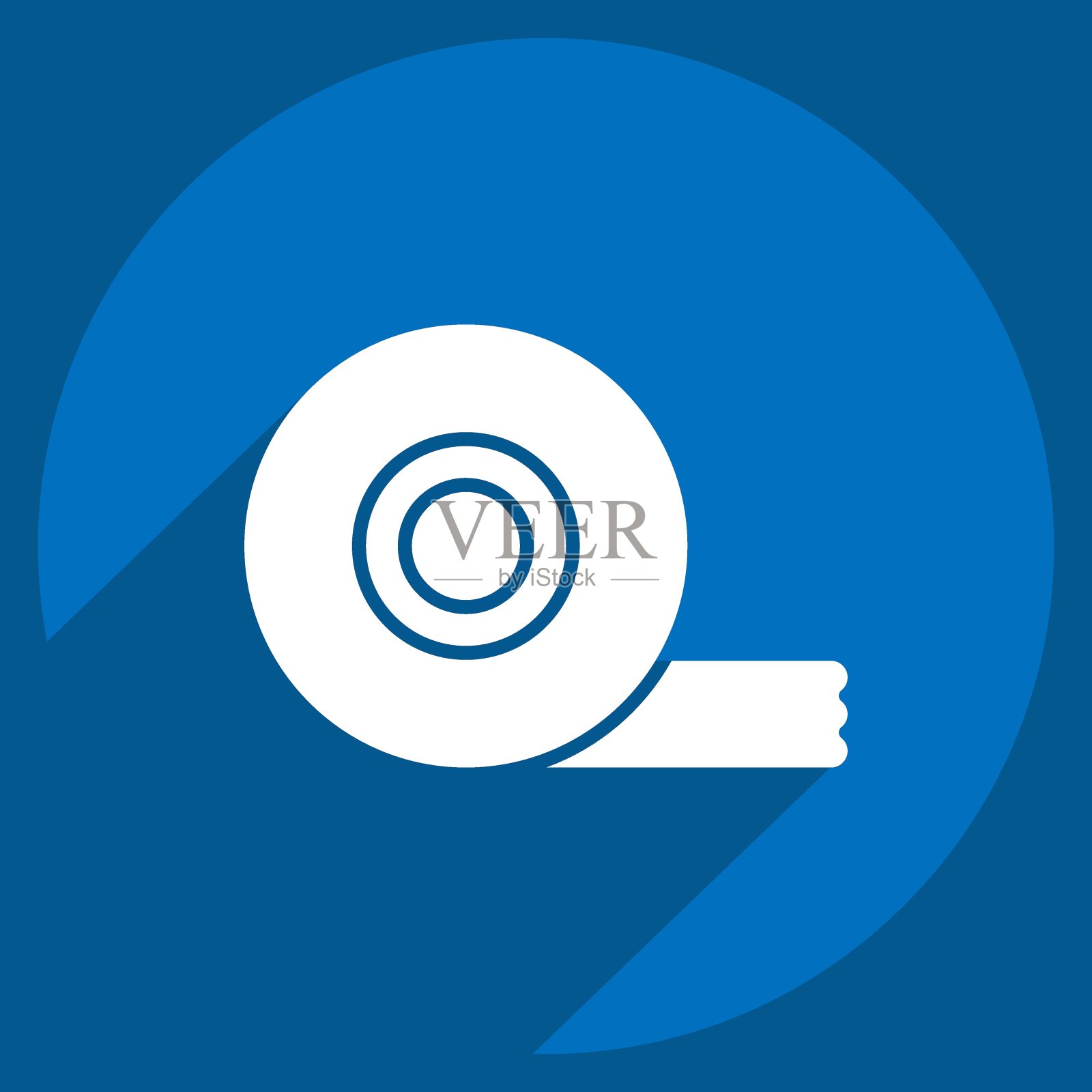 图标胶带。与曲棍球运动有关的标志。长影式。简单的设计可编辑插画图片素材