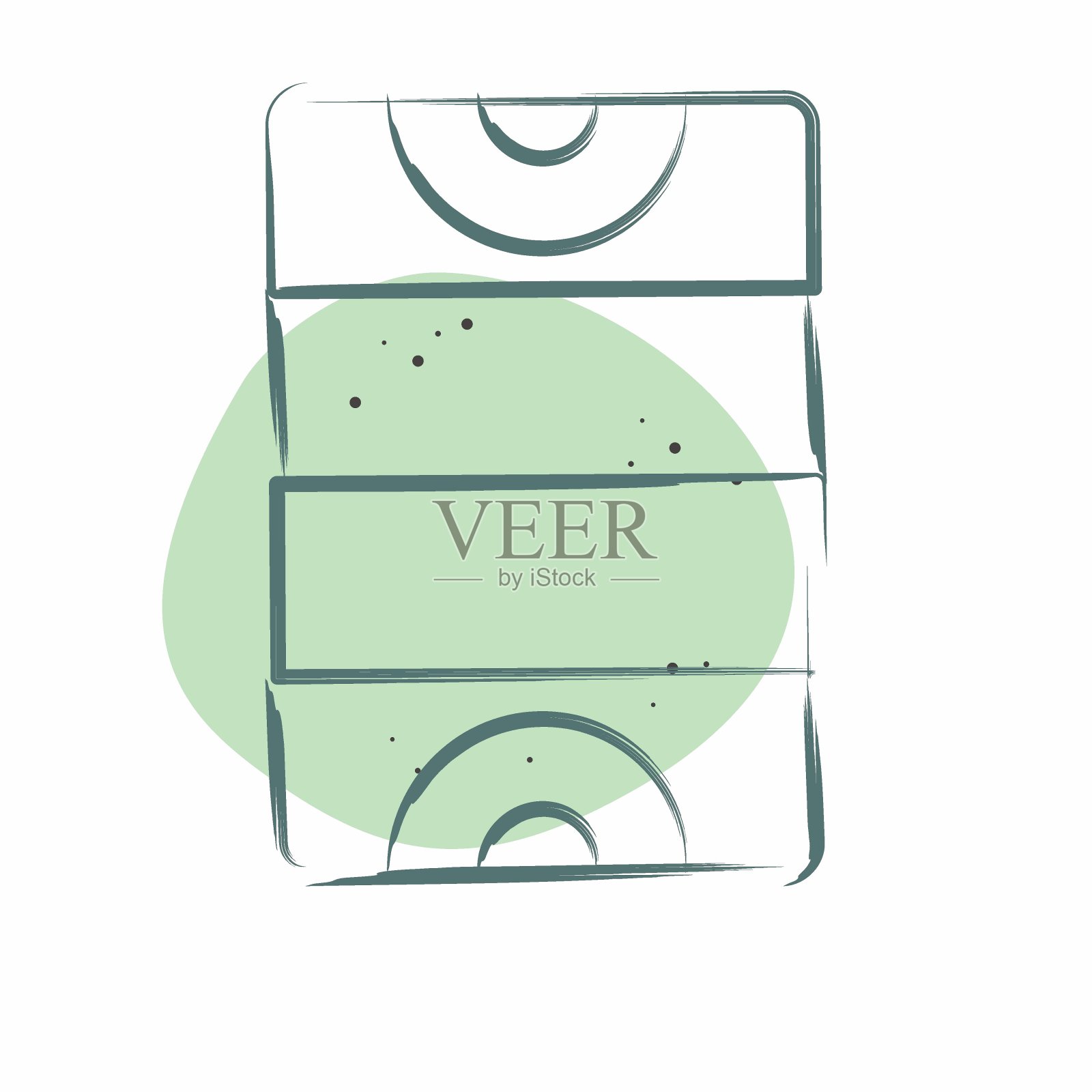 图标曲棍球场。与曲棍球运动有关的标志。色斑样式。简单的设计可编辑插画图片素材