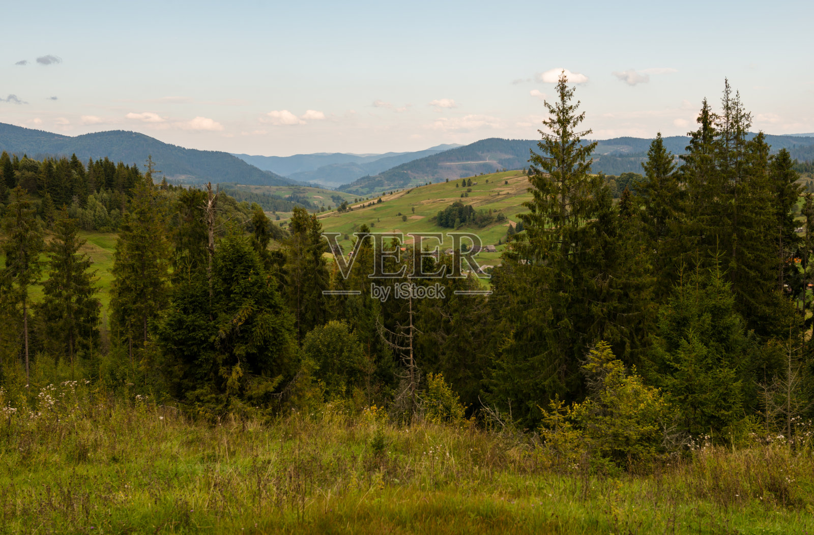 喀尔巴阡山脉贝斯基德地区的秋天照片摄影图片