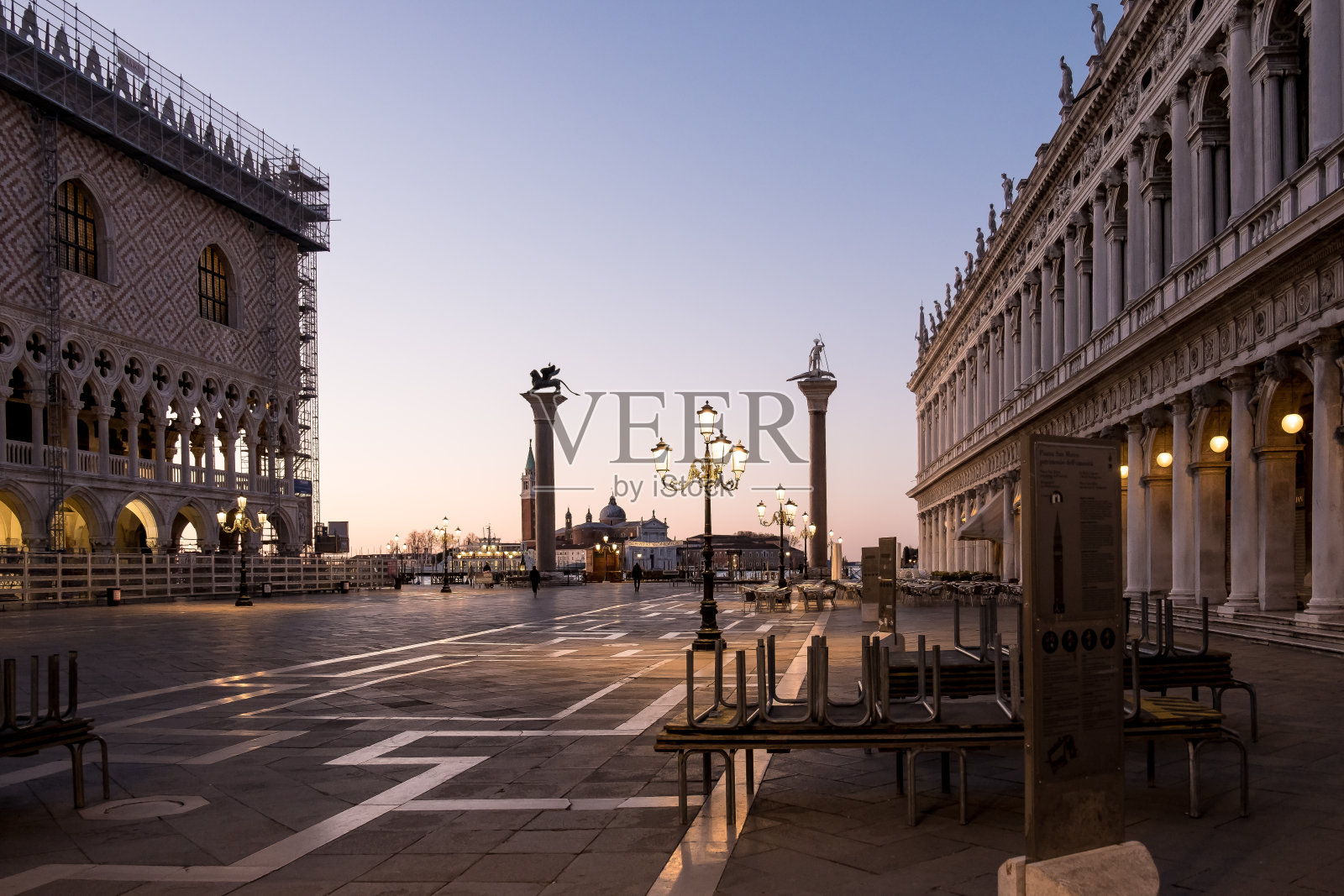 意大利威尼斯圣马可广场的景色照片摄影图片