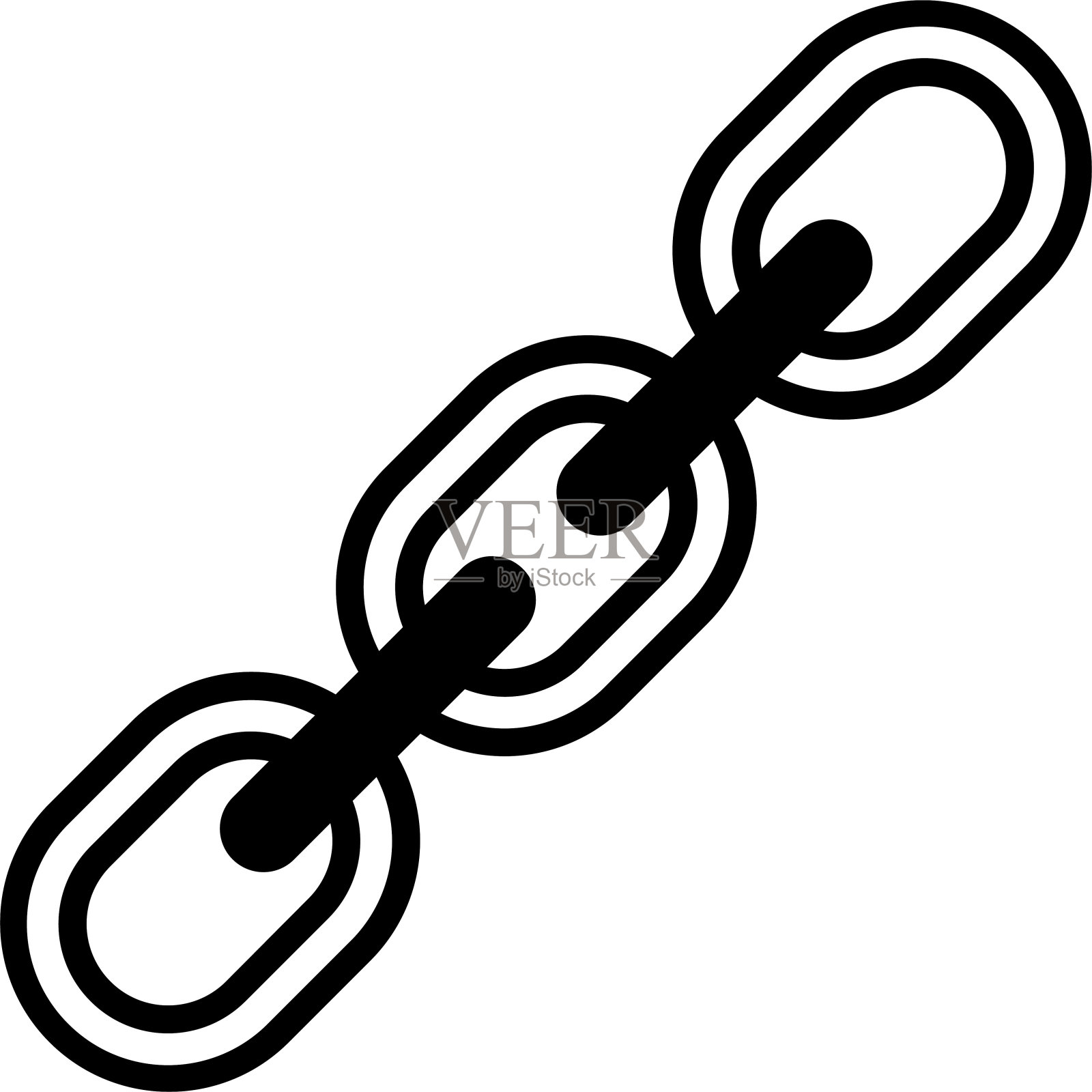 链形符号和线矢量插图插画图片素材