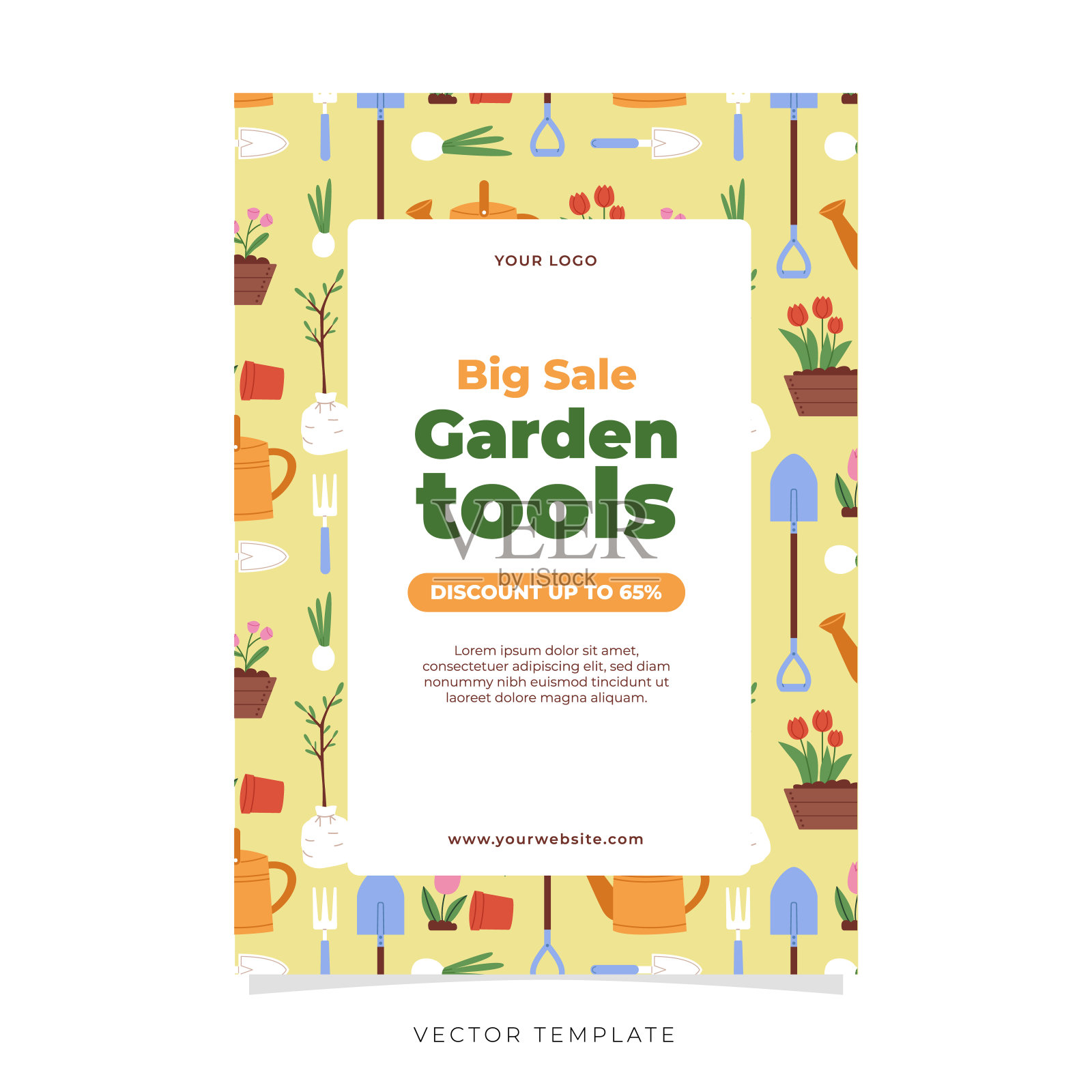 春季园艺销售海报插画图片素材