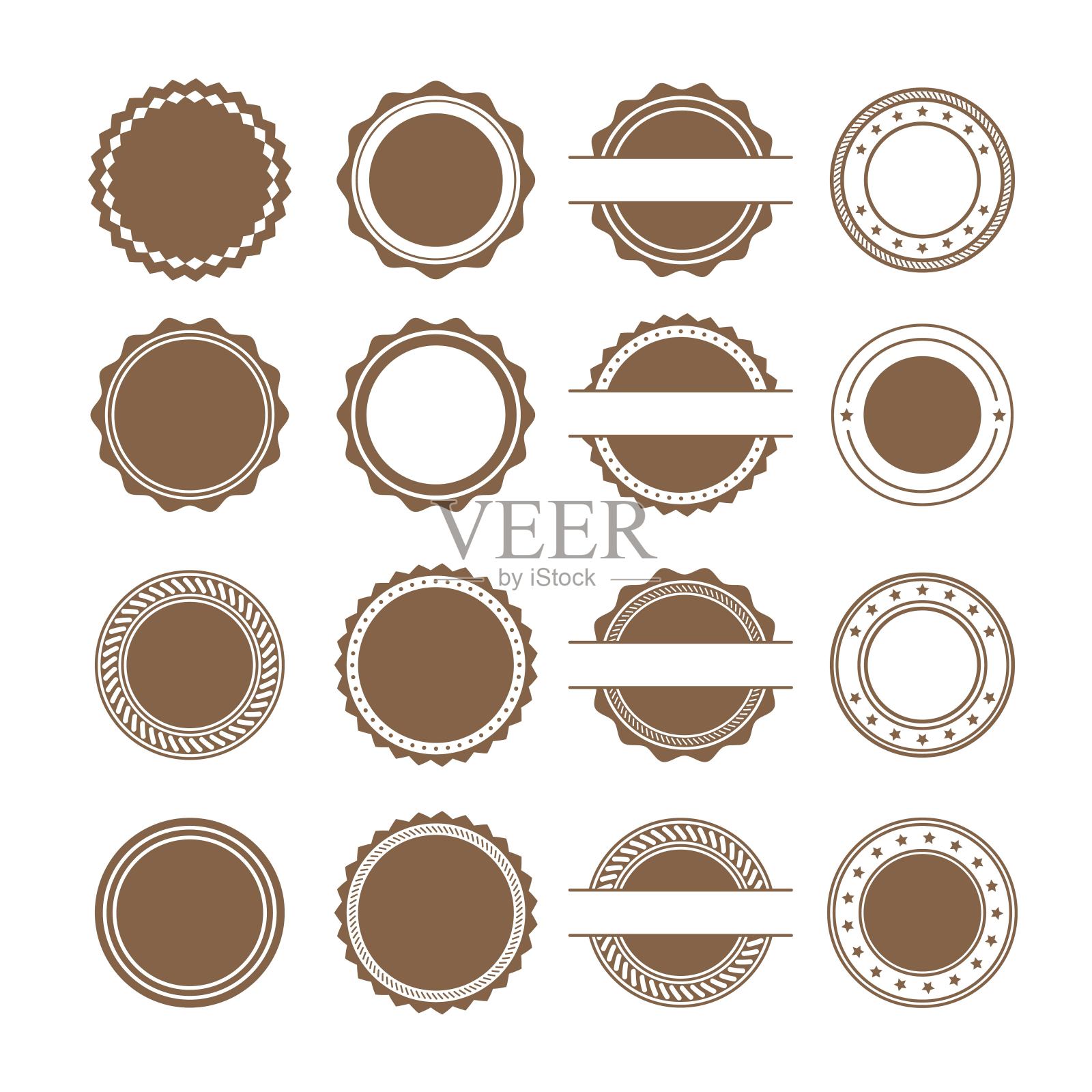 邮票装饰插图集:矢量插画图片素材