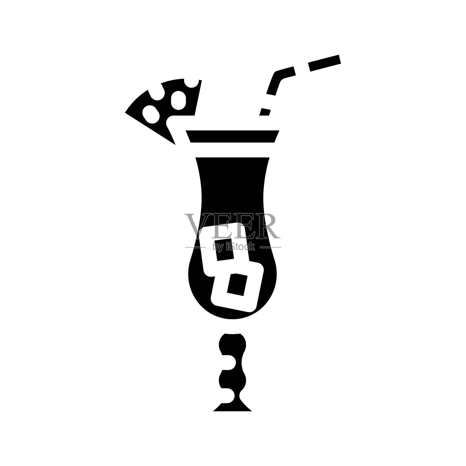 饮料迪斯科派对符号图标矢量插图插画图片素材