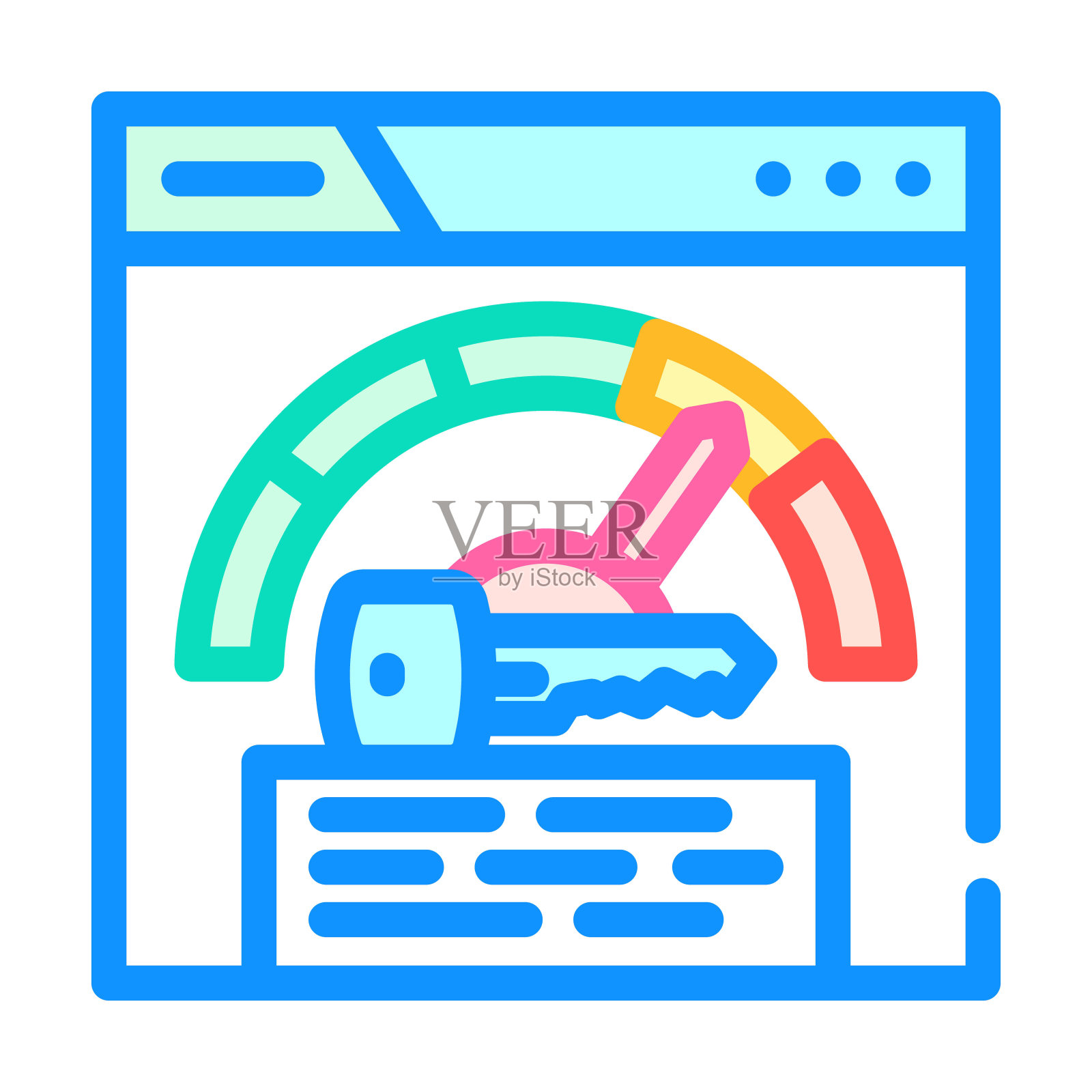 关键词密度seo颜色图标矢量插图插画图片素材