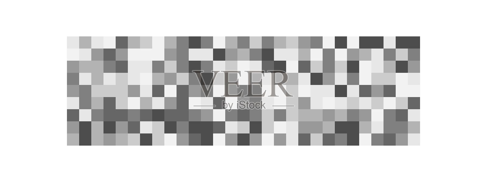 审查模糊纹理。灰度像素马赛克背景。方格图案隐藏文字，照片，图像或其他禁止，隐私，敏感或成人内容。矢量图解插画图片素材