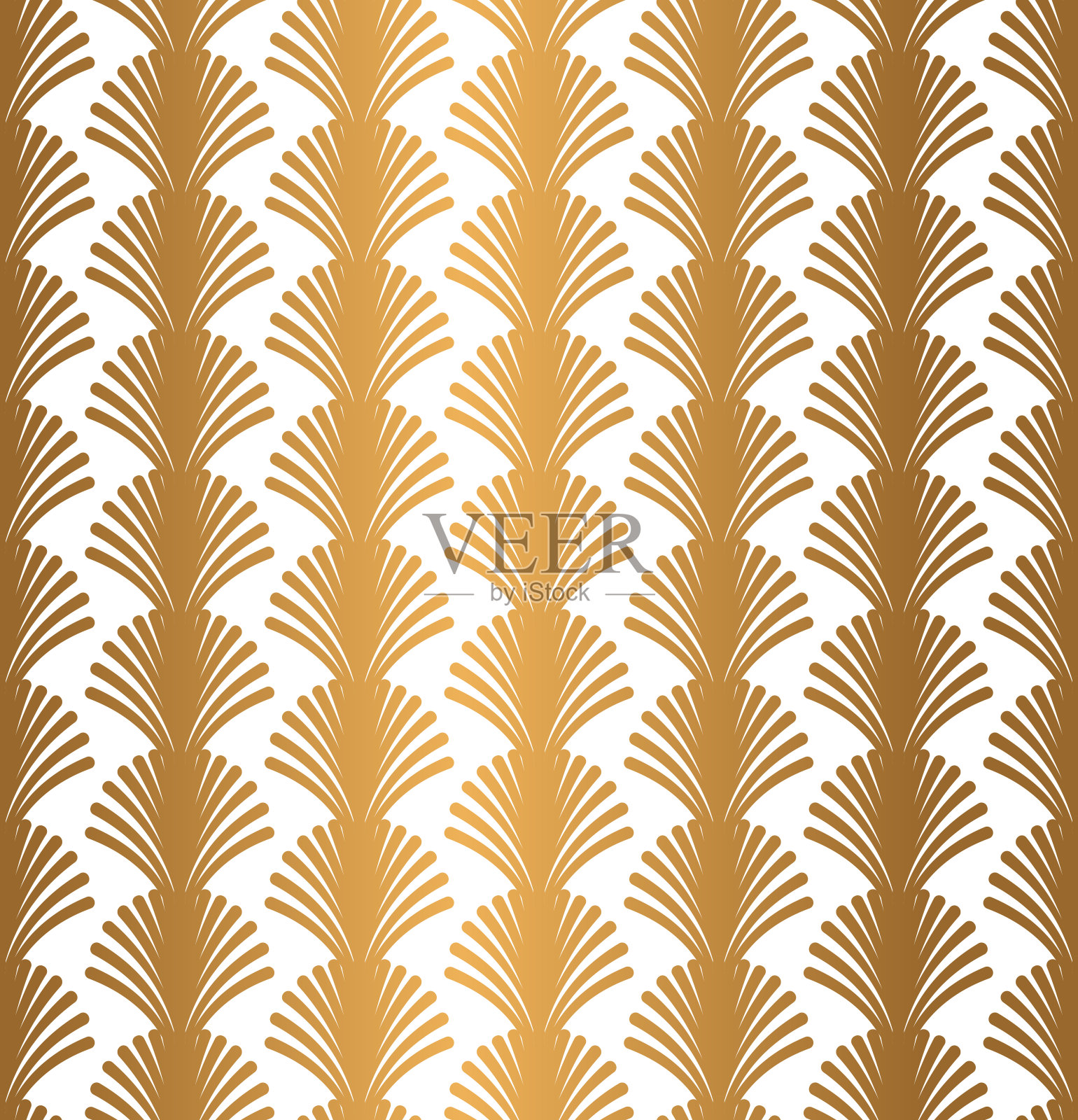 白色背景上的黄金几何装饰艺术图案设计插画图片素材