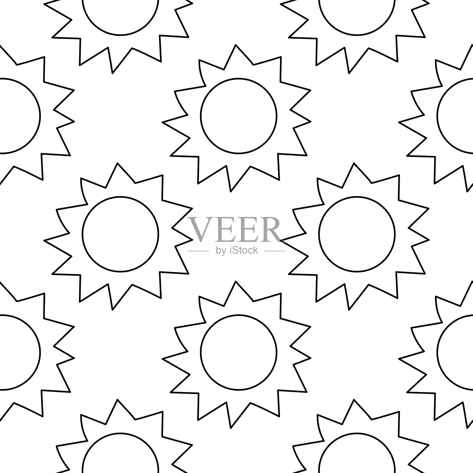 阳光明媚的天气模式插画图片素材